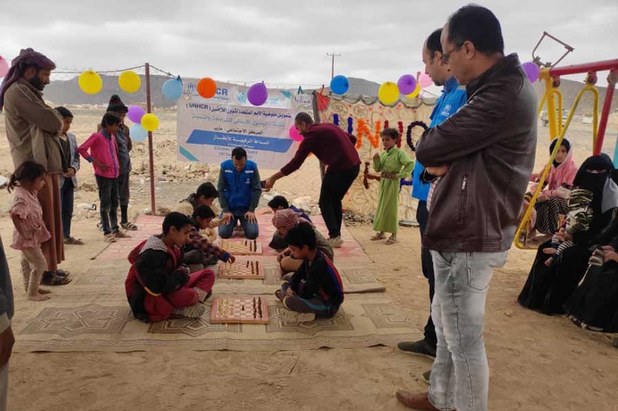 فريق من المفوضية السامية يزور المركز الاجتماعي والمساحة الصديقة للأطفال