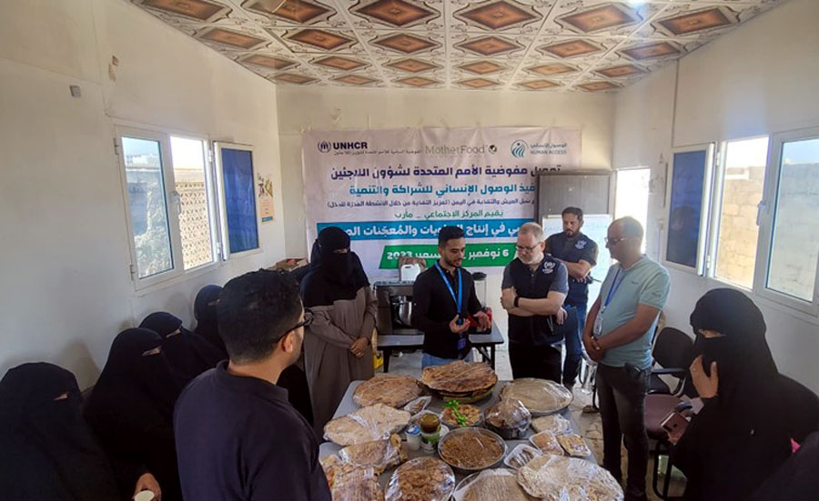 التغذية النازحين