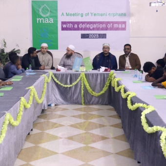 وفد من منظمة مسلم إيد يزور الأيتام في سيئون