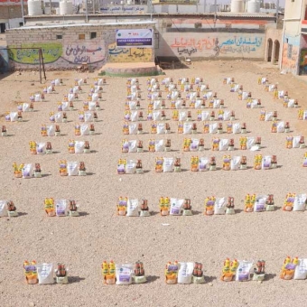 Hadhramaut and Marib: 500 families receive Ramadan food baskets