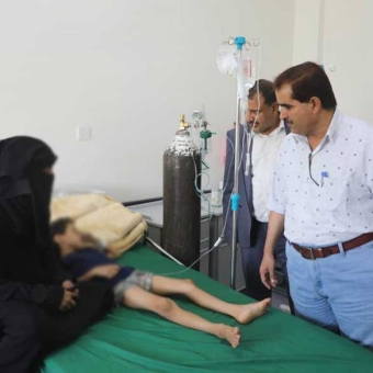 Launch of two healthcare departments and malnutrition treatment among children in Marib